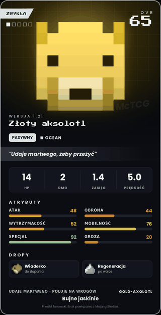 Złoty aksolotl