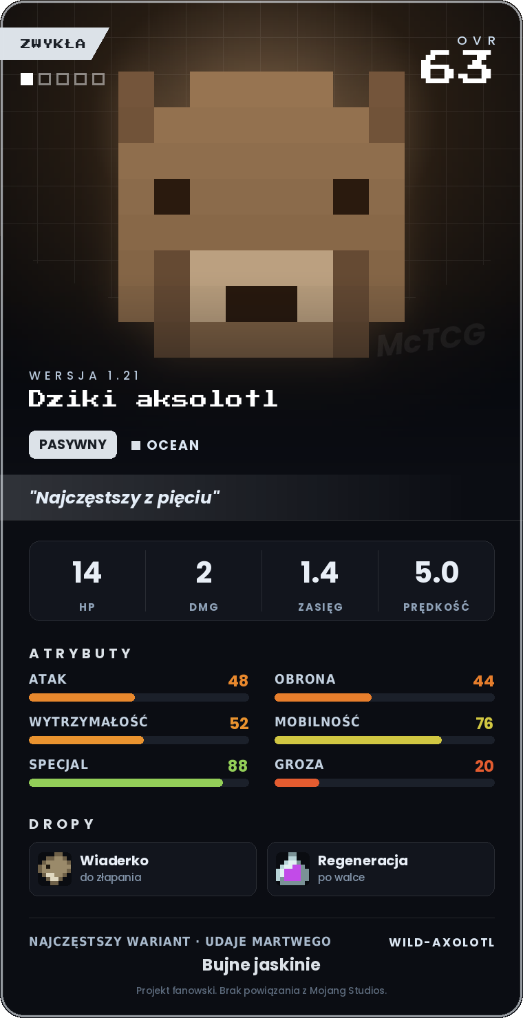 Karta Dziki aksolotl